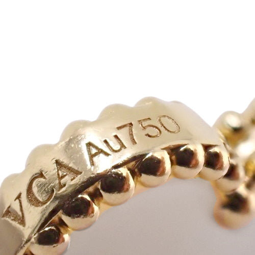Vintage Alhambra Bracelet with 5 Mother-of-Pearl Motifs, 18K Yellow Gold (VCARA41800), Clover Motif, Accessory, Jewelry