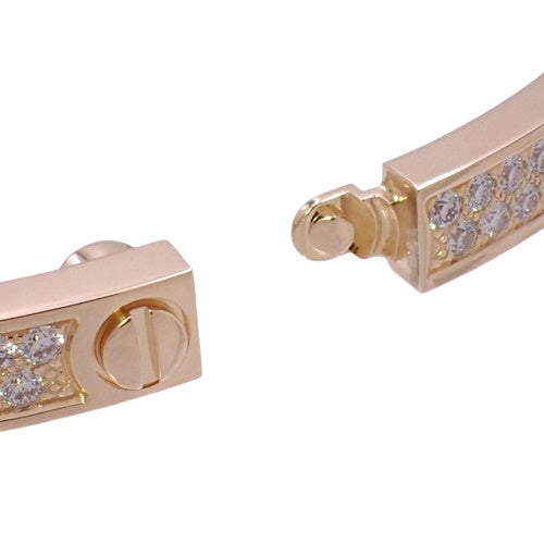 Love Bracelet, Small Model, Pavé Diamond Setting, Pink Gold (K18PG), Accessory, Jewelry, Bangle