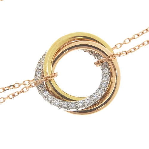 Trinity Bracelet, Diamond, Pink Gold (K18PG), Yellow Gold (K18YG), White Gold (K18WG), Jewelry, 3-circle, Diamond