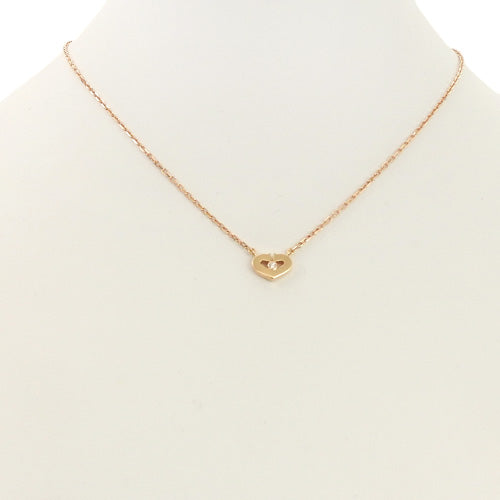 C-Heart Necklace, Diamond, Pink Gold (K18PG), Accessory, Jewelry, 1PD