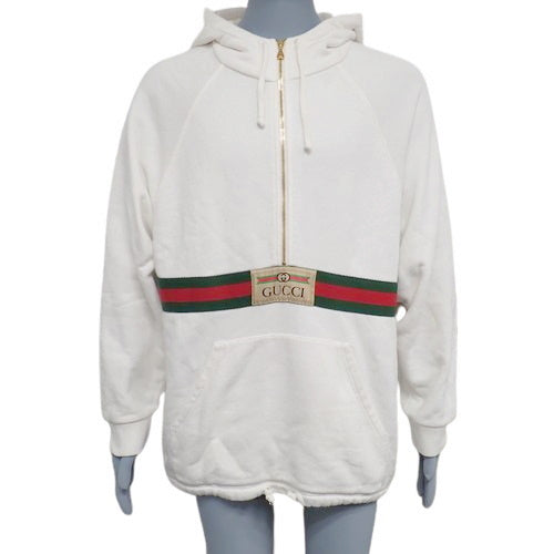 Donald Duck Half-Zip Pullover Hoodie, Gucci x Disney, Size M (170/92Y), Cotton, 652682 XJDCW