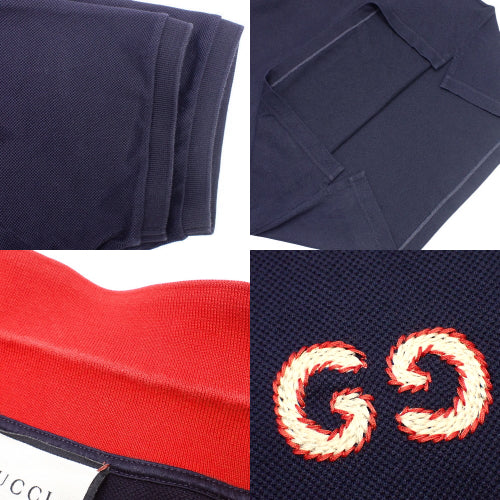 GG エンブロイダリー ロゴポロシャツ アパレル ファッション 衣類 半袖 M コットン ポリエステル