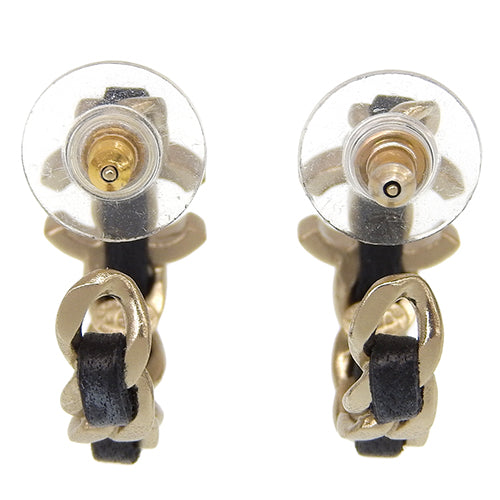 Coco Mark Hoop Earrings Metal (GP) Lambskin Accessories Jewelry