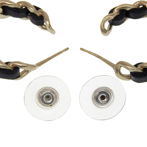Coco Mark Hoop Earrings Metal (GP) Lambskin Accessories Jewelry