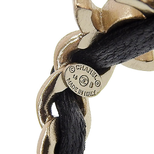Coco Mark Hoop Earrings Metal (GP) Lambskin Accessories Jewelry