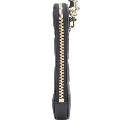 Lady Dior Callin Dior Phone Holder in Cannage Lambskin, Black, S0872ONMJ_M900 (currently available as of July 2024).  Phone case, crossbody, smartphone case, mobile phone case.