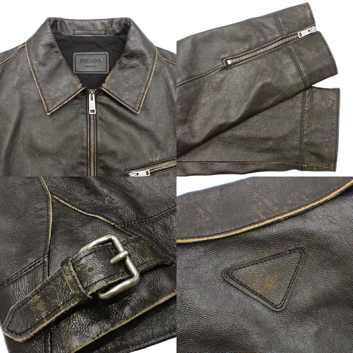 レザー ジャケット 50 アパレル ファッション 衣類 ヴィンテージ加工