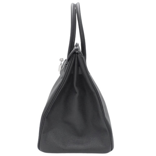 Birkin 35, Epsom calfskin, palladium hardware, black; silver hardware, □J stamp.