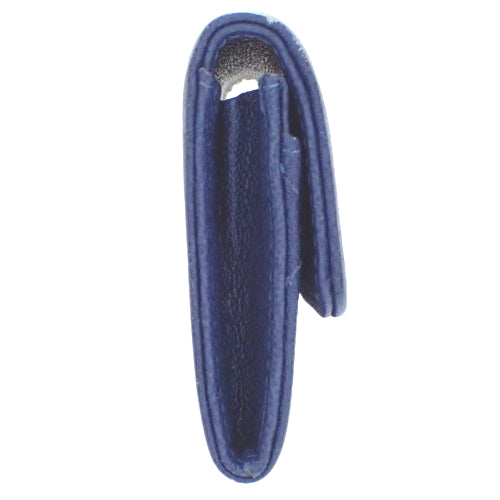 Boy Chanel Coco Mark Card Holder, Caviar Skin, Blue, A80603, Business Card Holder, Pass Case, ID Holder
