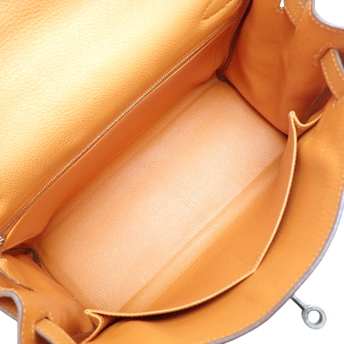ケリー 28 (内縫い) トゴ パラジウム金具 オレンジ シルバー金具 □K刻印