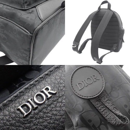 Oblique Mirage Explorer Kids Backpack in Nylon and Grained Calfskin, Black, 1VOBA031YIH_H03E (Backpack)