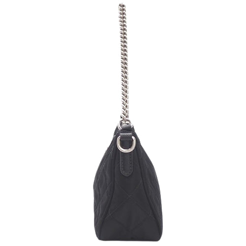 Quilted 2-way shoulder bag, nylon, TESSUTO IMPUNTU NERO (black), 1BH026 2AS3 F0002, chain bag, shoulder bag, crossbody bag.