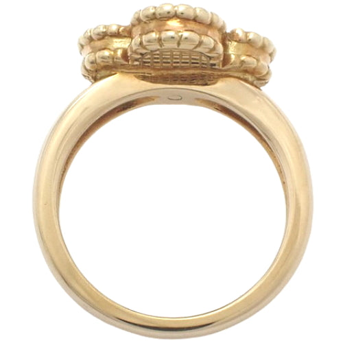 Vintage Alhambra Ring, Diamond/Onyx, Yellow Gold (K18YG), Accessory, Jewelry, Diamond, Onyx