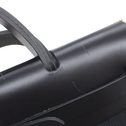 エールバッグジップ PM トワルミリタリー レザー ブラック ゴールド金具 B刻印
