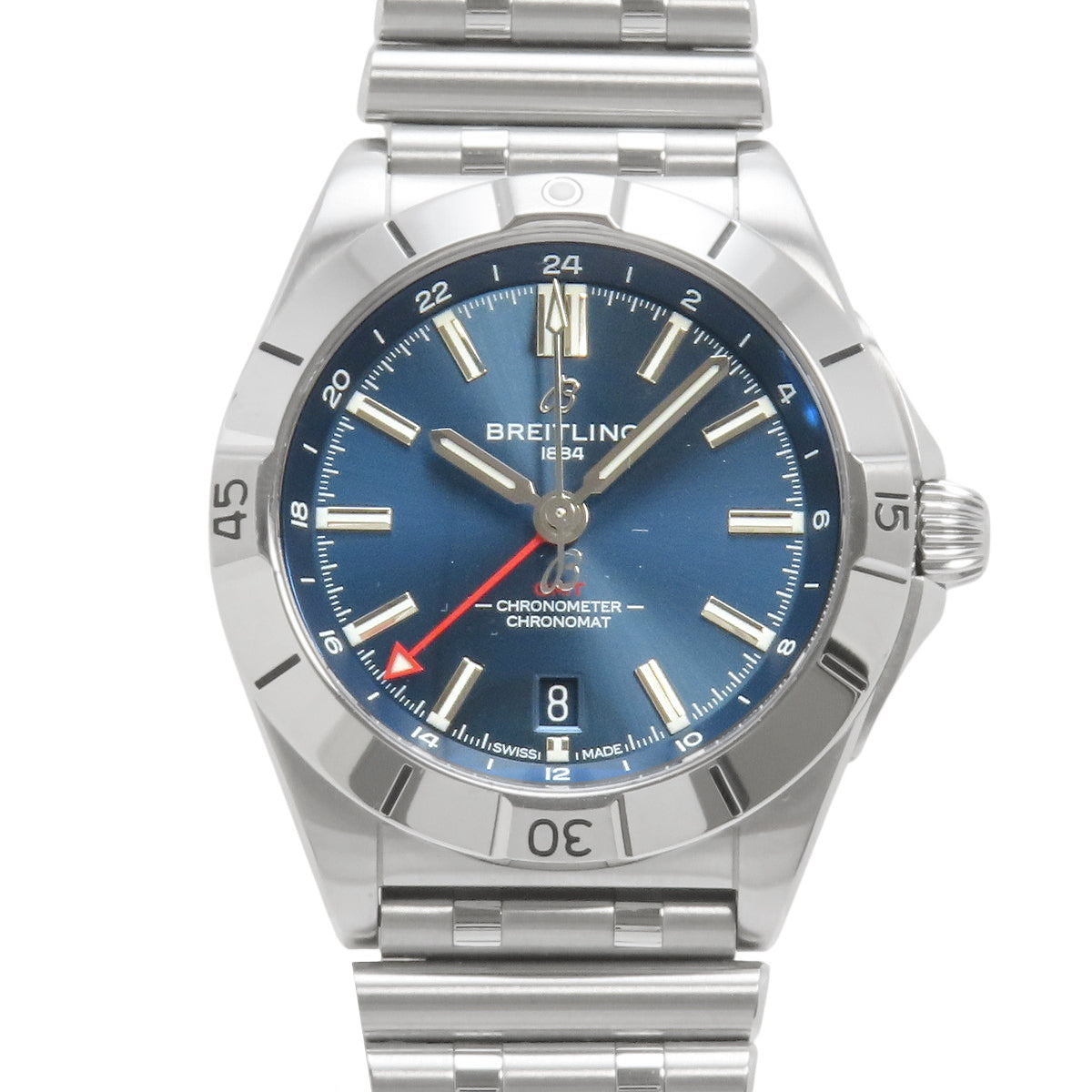 【保証書付】クロノマット オートマチック GMT40 A32398 SS ステンレススチール 自動巻き ブルー シルバー