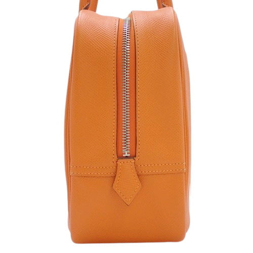 Plume 28, Epsom calfskin, palladium hardware, orange, silver hardware, □J stamp.