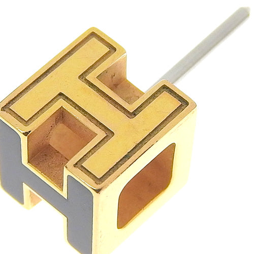 Cage d'H H Cube Earrings, Metal (GP), Accessory, Jewelry