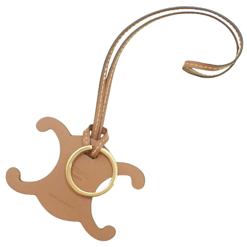 Trionf Keyring Charm, Smooth Calfskin, Tan, 49I473DSD.04LU (Currently available as of August 2024) Key Charm, Strap, Accessory