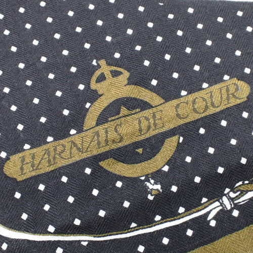 HARNAIS DE COUR 宮廷の馬具 カレ 140 カシミヤ シルク アパレル ファッション小物 大判スカーフ カレジェアン