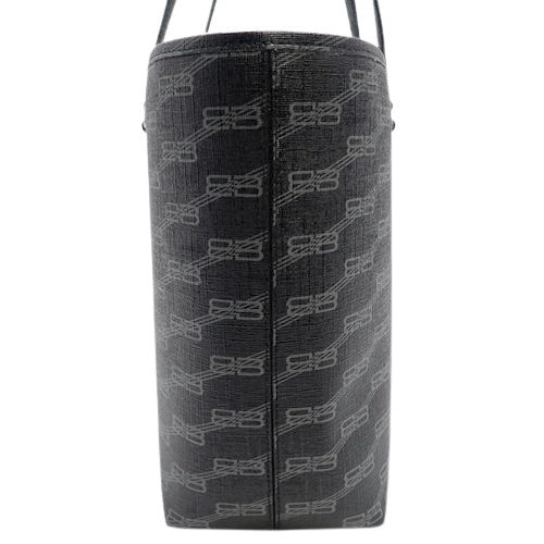 BB Monogram Signature Medium Shopper Bag, PVC, Black, 702698, Shoulder Bag