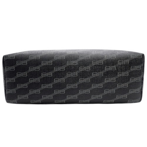 BB Monogram Signature Medium Shopper Bag, PVC, Black, 702698, Shoulder Bag