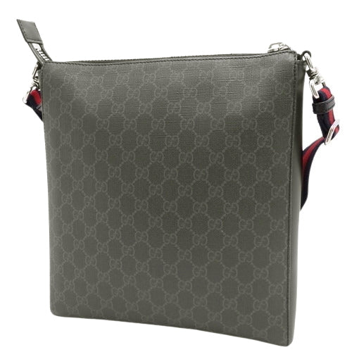 GG Supreme Messenger Bag, GG Supreme Canvas, Black, Navy, Red, 474137 K5RLN 1095, Shoulder Bag, Crossbody, Webbing