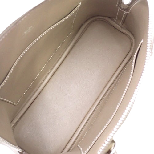 Bollide 1923 25, Epsom calfskin, palladium hardware, Etoupe/Etoupe, silver hardware, U stamp.
