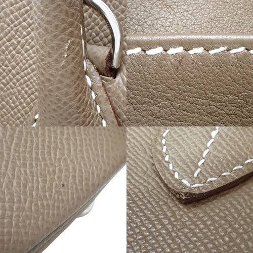 Bollide 1923 25, Epsom calfskin, palladium hardware, Etoupe/Etoupe, silver hardware, U stamp.