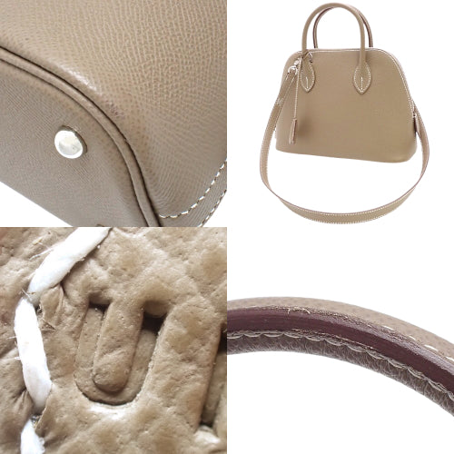 Bollide 1923 25, Epsom calfskin, palladium hardware, Etoupe/Etoupe, silver hardware, U stamp.