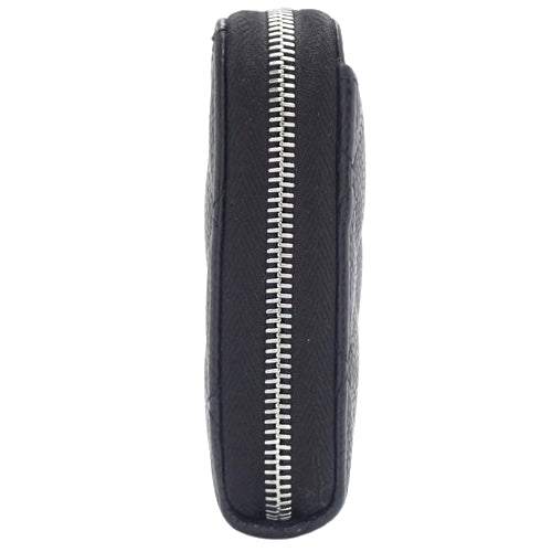 Matelasse Coco Mark Round-Zip Long Wallet, Matte Caviar Skin, Black, AP0242, Zip-Around