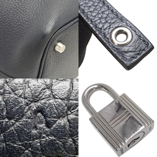 Picotin Lock Ecure PM, Triomphe Clemence, Vaut Suif, Palladium Hardware, Bleu Nuit, Rose Purple, Silver Hardware, A stamp.