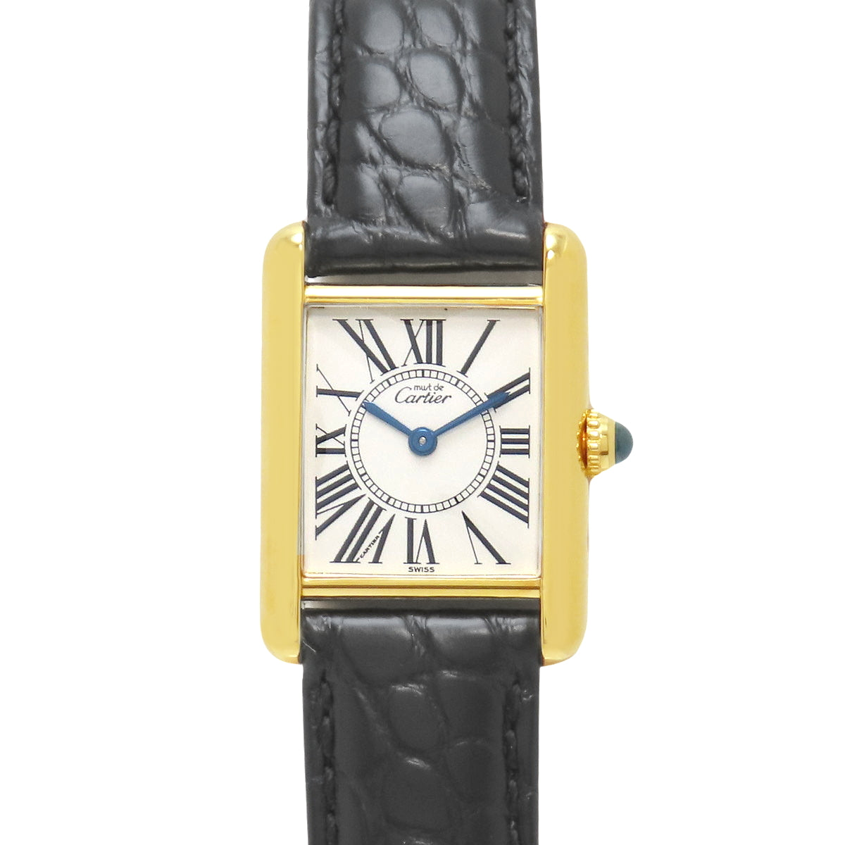 Must de Cartier Tank SM GP/Leather Quartz Ivory
