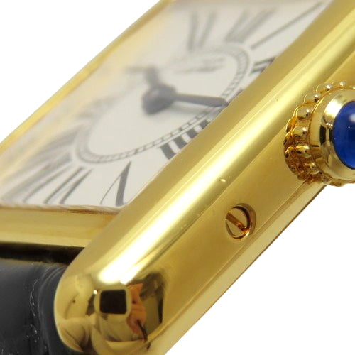 Must de Cartier Tank SM GP/Leather Quartz Ivory