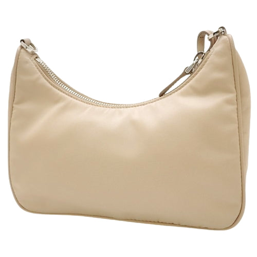 Re-Edition 2005 Re-Nylon bag, nylon and saffiano leather, sand beige, 1BH204_R064_F0F24_V_V9L (currently available as of September 2024), 2-way, shoulder and crossbody.