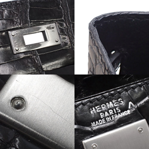 ケリー 32 (内縫い) ポロサスマット クロコダイル パラジウム金具 マットシルバー金具 □E刻印 ショルダー 2WAY 肩掛け