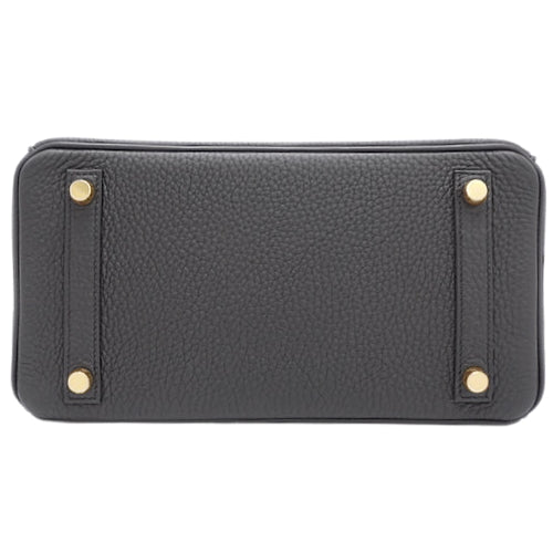 Brand New Birkin 25 Togo Black with Gold Hardware, W stamped.