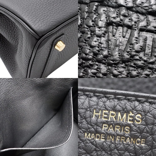 Brand New Birkin 25 Togo Black with Gold Hardware, W stamped.