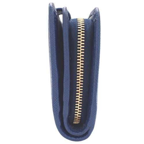 二つ折り財布 ミニウォレット 2つ折り 両面財布 サフィアーノレザー Bluette ブルーエット 1ML018 QHH F0016