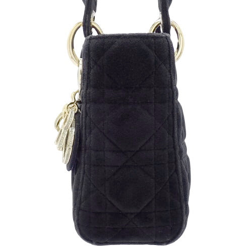 カナージュ Lady Dior レディディオール バッグ ミニ 2WAY ショルダー 肩掛け 斜め掛け スウェード/スエード