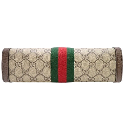 Ophidia Small Shoulder Bag in GG Supreme Canvas, Beige/Ebony, 503877 K05NG 8745 (currently in production as of August 2024). Chain shoulder bag, shoulder bag, clutch.
