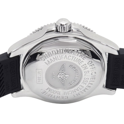 【保証書付】スーパーオーシャン 42 A17364/A187B320RC SS/ラバー 自動巻き デイト 2010年7月購入 ブラック ブラック