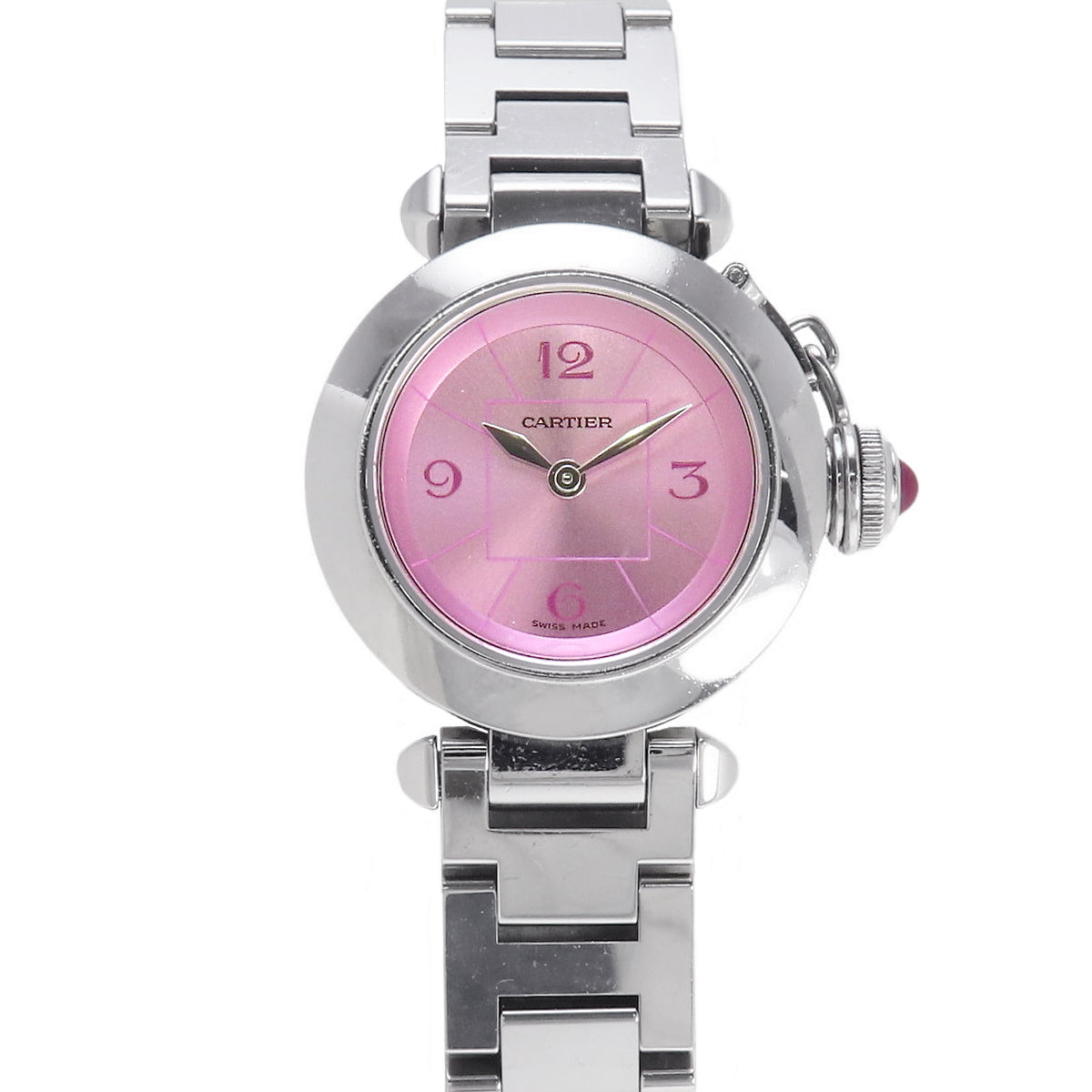 【保証書付】ミスパシャ W3140023 SS ステンレス クオーツ 2010年11月購入 ピンク シルバー