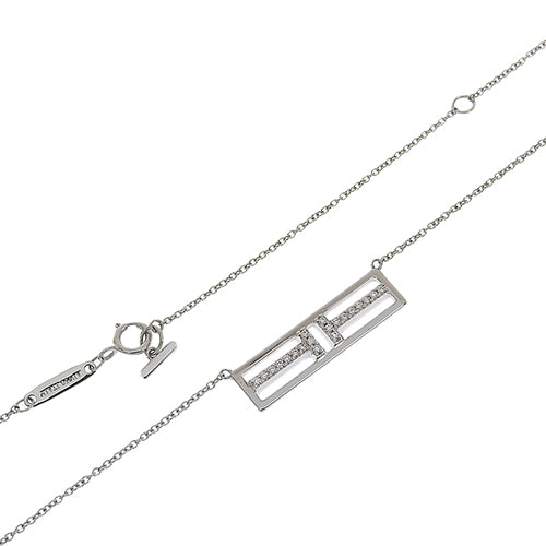 ホリゾンタルバー ペンダント ダイヤモンド ダイヤモンド ホワイトゴールド K18WG アクセサリー ジュエリー