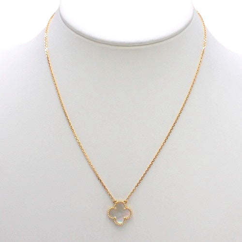 Vintage Alhambra Mother-of-Pearl Pendant (VCARA45900) (Current as of September 2024) in 18K Yellow Gold with Clover Motif