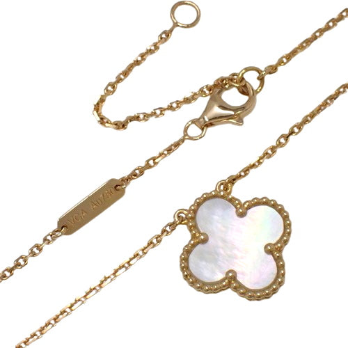 Vintage Alhambra Mother-of-Pearl Pendant (VCARA45900) (Current as of September 2024) in 18K Yellow Gold with Clover Motif