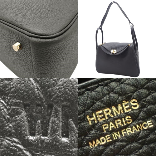 【新品】Lindy 26 Taurillon Clemence 皮革黑色金色五金 W 印记