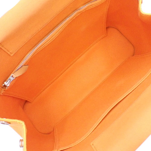 Cabac PM, Toile Officier, palladium hardware, orange, silver hardware, □M stamp.