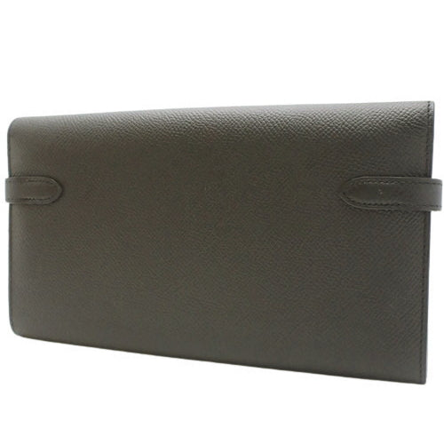 凯莉钱包 长款 ヴォーエプソン 黑色 金色五金 D刻印