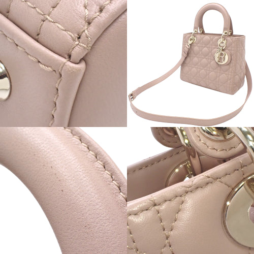 カナージュ レディディオール Lady Dior バッグ ミディアム 2WAY ショルダー 肩掛け ラムスキン