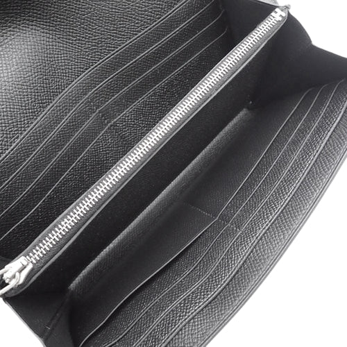 ケリーウォレット ロング ヴォーエプソン パラジウム金具 ブラック シルバー金具 C刻印